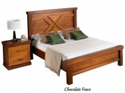 Mesa de Cabeceira Criado Mudo 8004 Style 02 Gavetas de Madeira Maciça Domus Moveis
